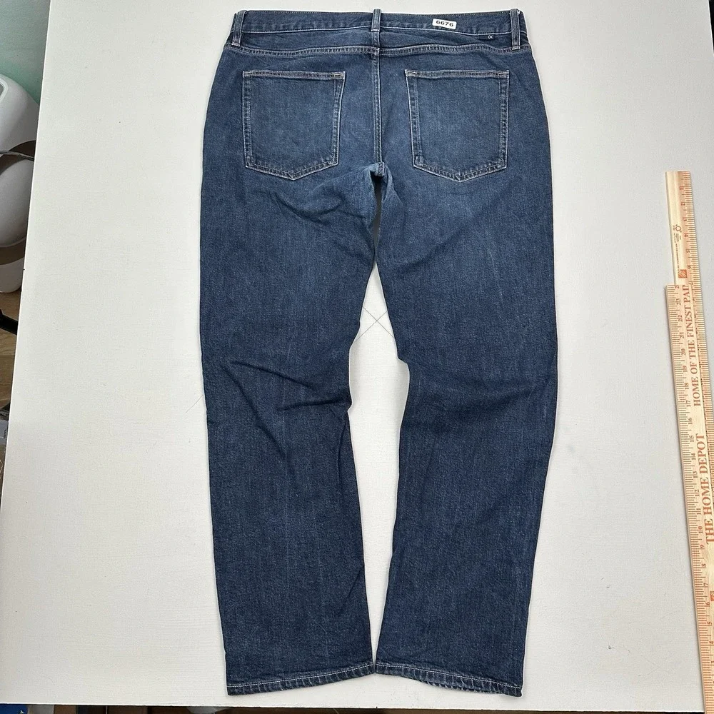 Outerknown SEA Local Straight Fit Jeans Men 36x32 Blue Medium Wash Denim Stretch